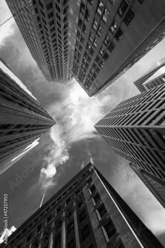 Plakat na papierze fotorealistycznym Dzielnica finansowa w San Francisco