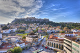 Fototapeta  - Monastiraki square and Acropolis in Athens,Greece