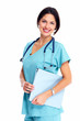 © grinny - Smiling medical doctor woman with stethoscope.