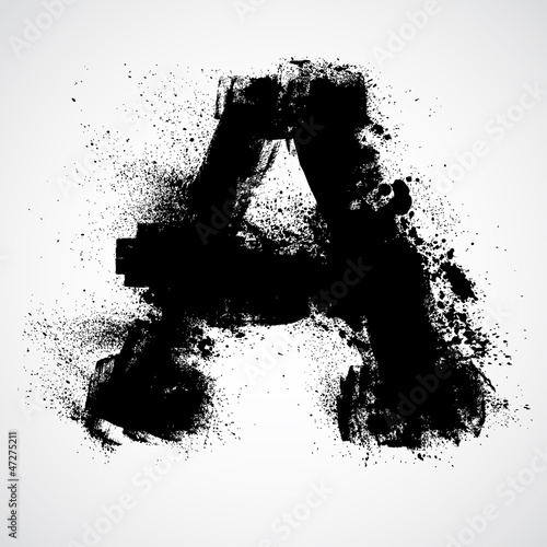 Board z aluminiowym obramowaniem Grunge letter - alfabet symbol projektu