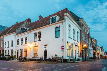 Wall Mural - Evening view of the historic Dutch town Elburg