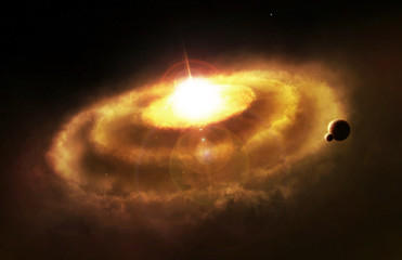 Wall Mural - galaxy ring nebula, space cataclysm