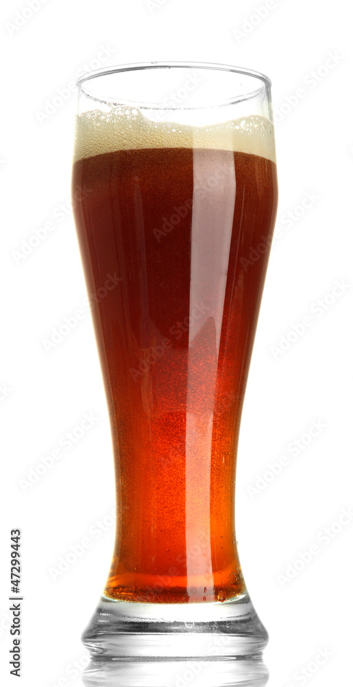 glass of kvass, isolated on white