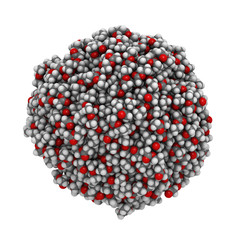 Poster - Ethyl acetate (EtOAc) molecules, liquid sphere model.