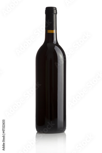 Fotografía Elegant wine bottle isolated on a white background