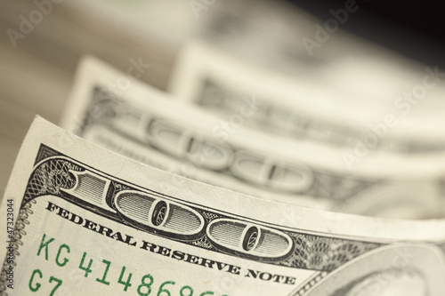 Fotografía Abstract of One Hundred Dollar Bills