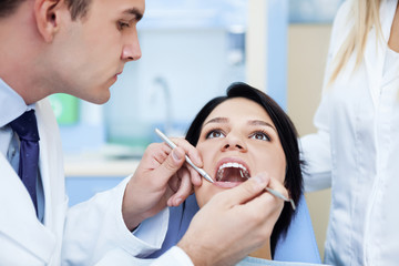 Wall Mural - Dentist at work