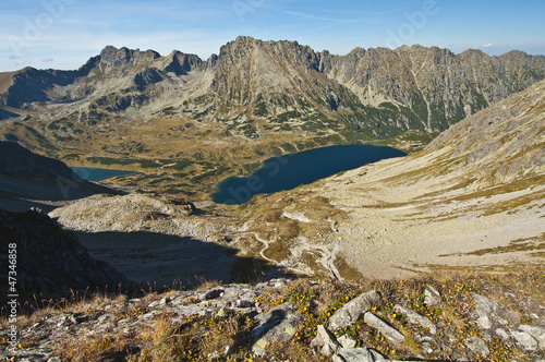Board z aluminiowym obramowaniem Tatry - widok na kozi wierch