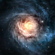 Incredibly beautiful spiral galaxy somewhere in deep space 