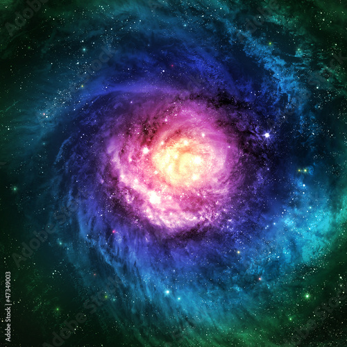 Obraz w ramie Incredibly beautiful spiral galaxy somewhere in deep space