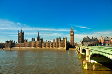 Wall Mural - The Big Ben, the House of Parliament, London, UK.