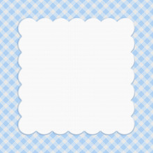 Blue Checkered Celebration Frame For Your Message Or Invitation