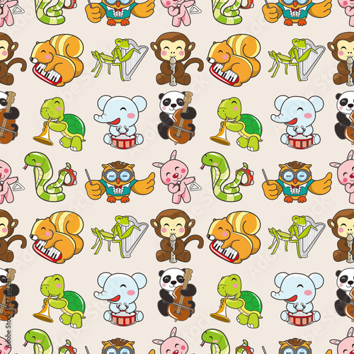 Naklejka na szybę seamless animal pattern