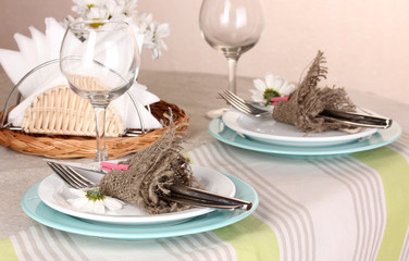 Rustic table setting