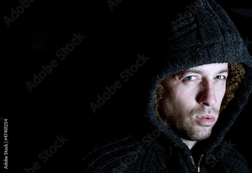 Photographie  Street robber with an angry stare