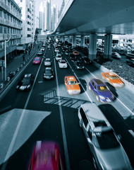 Canvas Print - Shanghai, the car on the highway