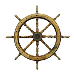 Steering wheel of the ship