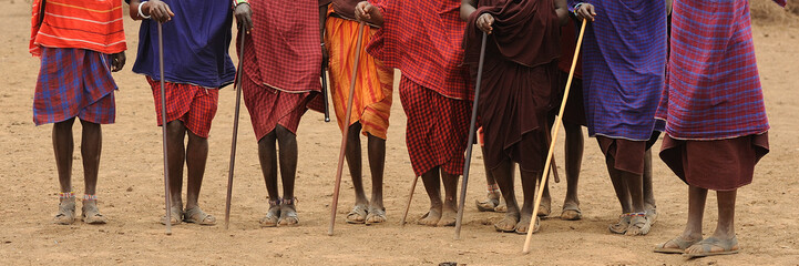 Wall Mural - Masai uomini