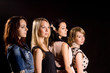 © kolotype - Four beautiful girls standing behind one another