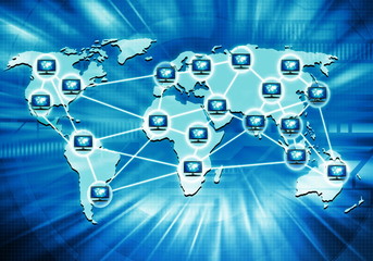 Wall Mural - worlwide computer network