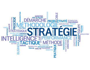 Wall Mural - Nuage de Tags STRATEGIE (tactique intelligence politique vision)