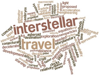 Word cloud for Interstellar travel