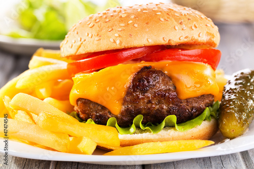 Naklejka samoprzylepna Hamburger