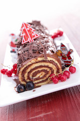 Canvas Print - chocolate swiss roll