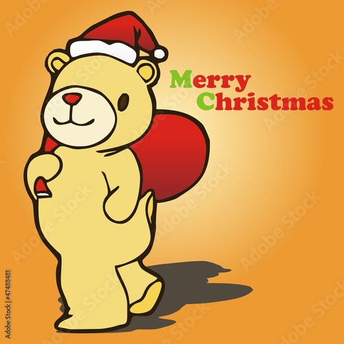 Photographie  merry christmas bear