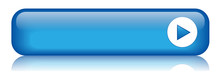 BLANK Web Button (rectangular Blue Icon Symbol)