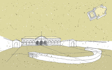 Sticker - Sketching Historical Architecture in Italy: Palace Te, Mantua