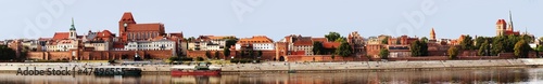 Plakat na papierze fotorealistycznym Panorama na stare miasto toruń w wysokiej rozdzielczości