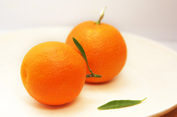 Mandarins on a plate