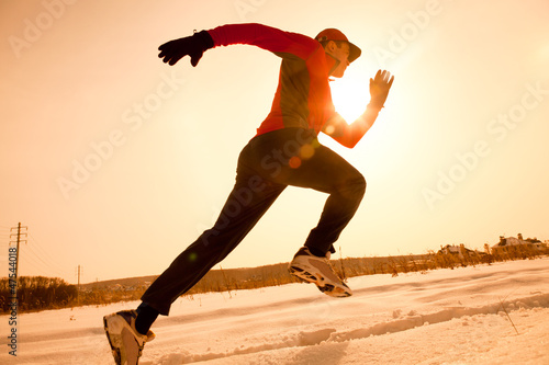 Board z aluminiowym obramowaniem Jogging w zimie