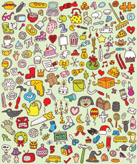 Naklejka na meble Big Doodle Icons Set : collection of  small icons : No. 7