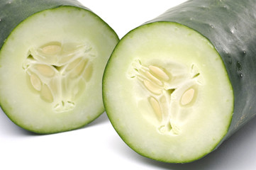 Cucumber slices studio macro