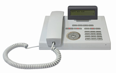 Phone with the words Happy Nev Year