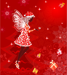 Fototapete - Christmas fairy for your design