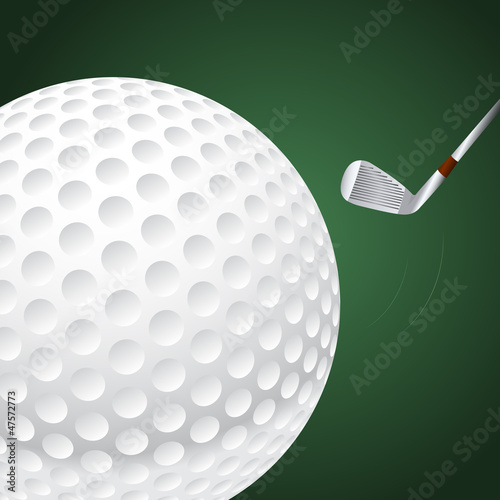 Board z aluminiowym obramowaniem Wektorowa piłka golfowa