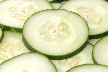 Wall Mural - macro of cucumber slices