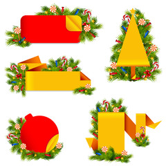 Wall Mural - vector illustration of Christmas decoration banner