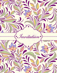 Poster - floral invitation card