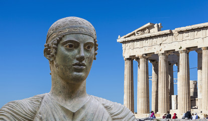 Ancient Greek Art,The Charioteer of Delphi and Parthenon Temple