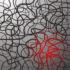 Wall Mural - red light lines background
