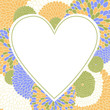 Floral heart Valentine. Frame.