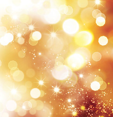 Wall Mural - christmas holiday golden abstract background