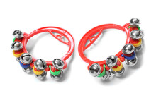 Colorful Jingle Bells On A White Background.