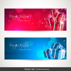 Wall Mural - Christmas banners - vector set