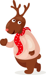 Poster - cute christmas reindeer