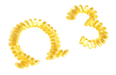 Omega-3 cod liver fish oil capsules